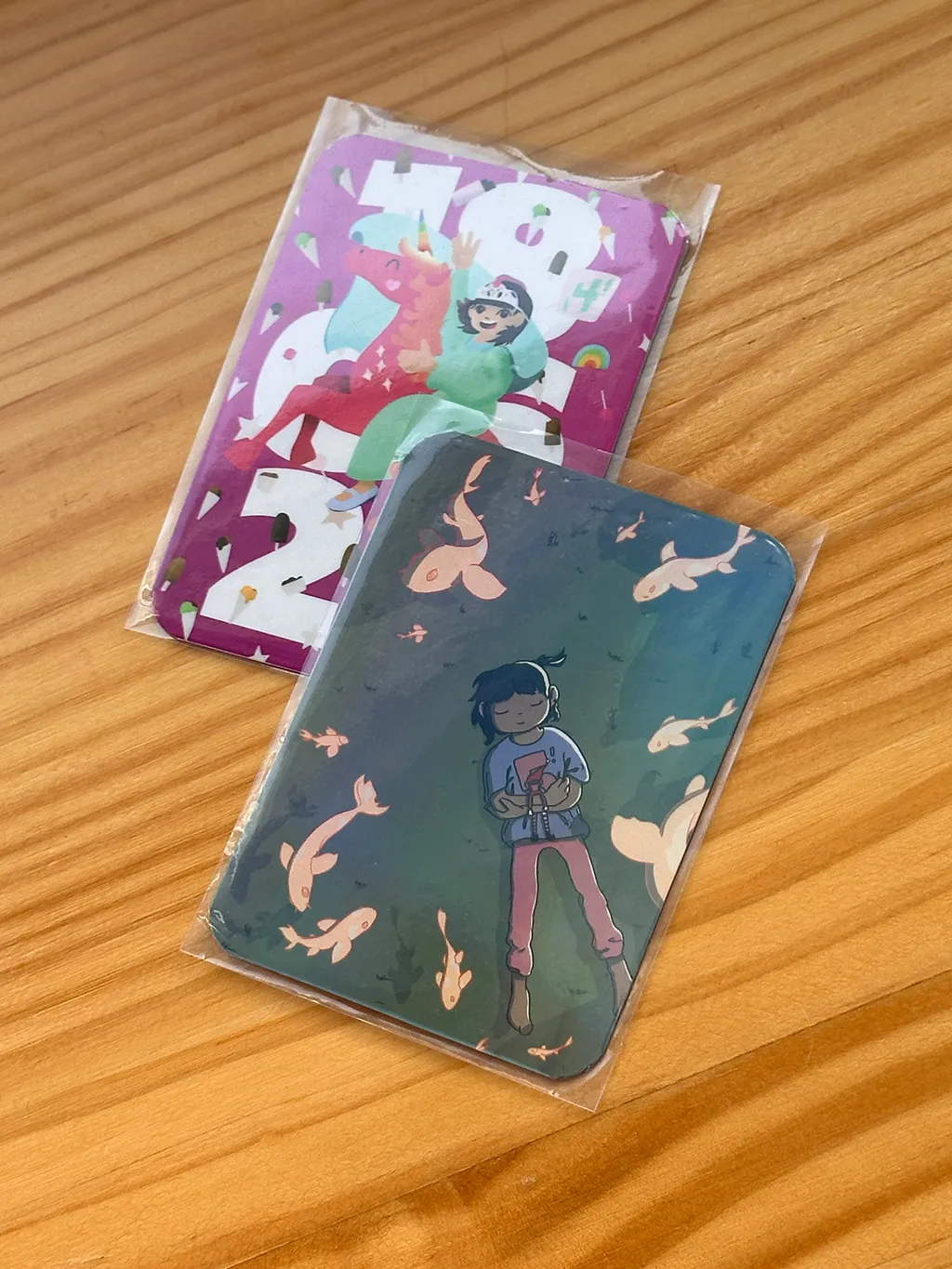 Tarjeta coleccionable personalizada, con ilustración a doble cara